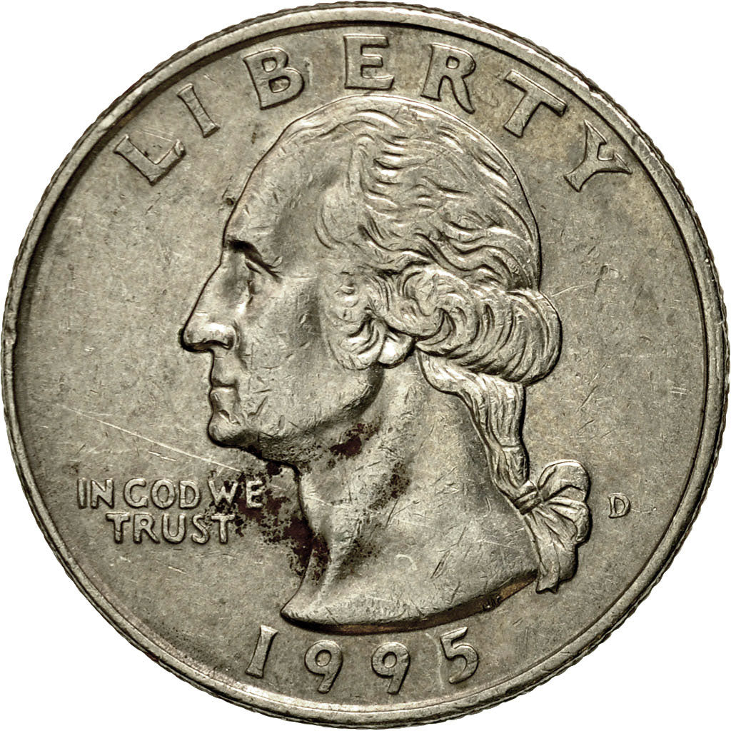 Monnaie, États-Unis, Washington Quarter, Quarter, 1995, U.S. Mint, Denver, TTB