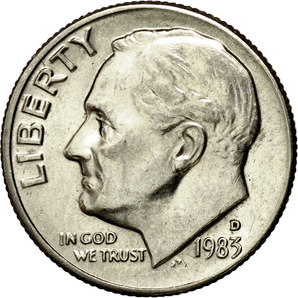 Moneta, Stati Uniti, Roosevelt Dime, Dime, 1983, U.S. Mint, Denver, SPL-, Rame