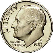 Coin, United States, Roosevelt Dime, Dime, 1983, U.S. Mint, San Francisco