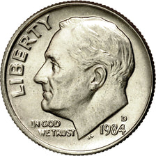 Coin, United States, Roosevelt Dime, Dime, 1984, U.S. Mint, Denver, MS(60-62)