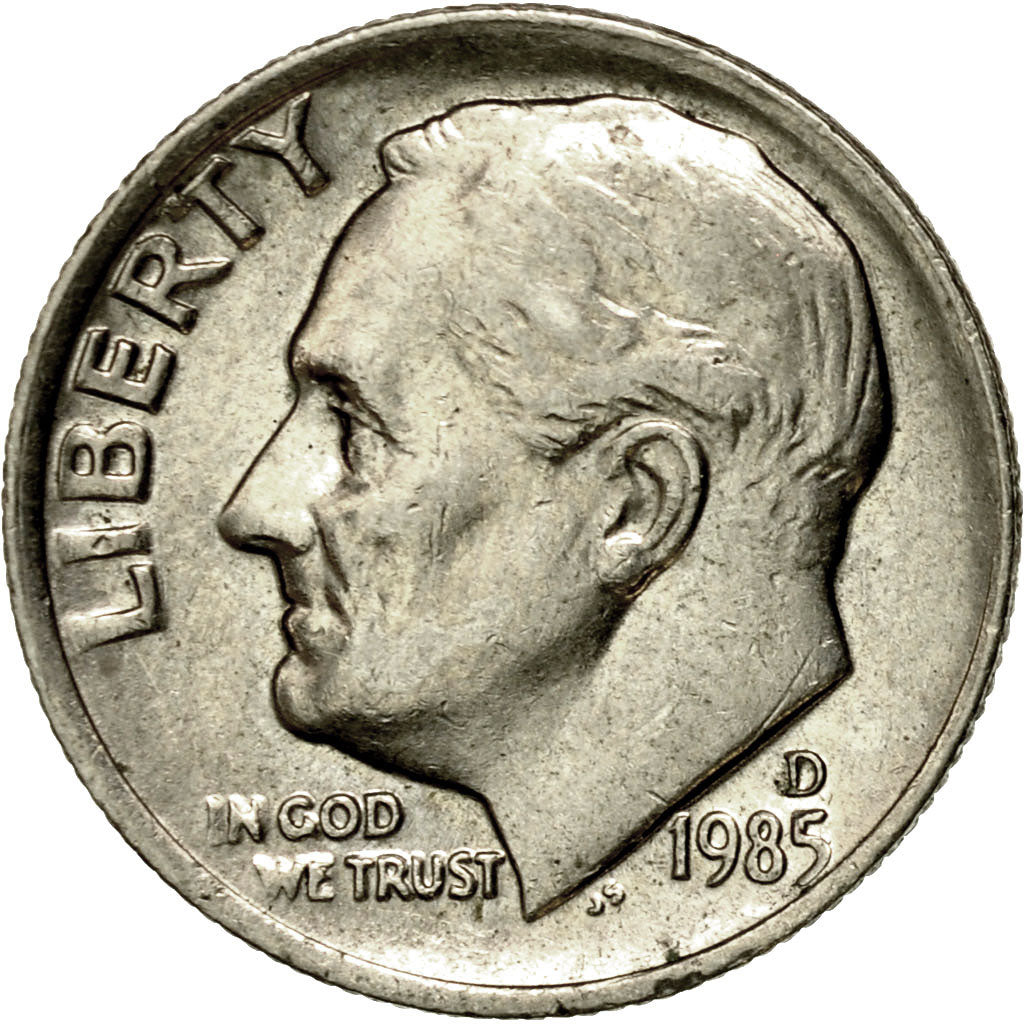 Moneta, Stati Uniti, Roosevelt Dime, Dime, 1985, U.S. Mint, Denver, SPL-, Rame