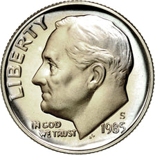 Coin, United States, Roosevelt Dime, Dime, 1985, U.S. Mint, San Francisco