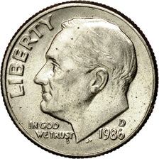 Coin, United States, Roosevelt Dime, Dime, 1986, U.S. Mint, Denver, AU(55-58)