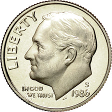 Coin, United States, Roosevelt Dime, Dime, 1986, U.S. Mint, San Francisco