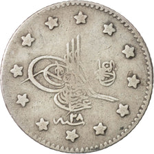 TURKEY, Kurush, 1902, Qustantiniyah, KM #735, VF(30-35), Silver, 1.12