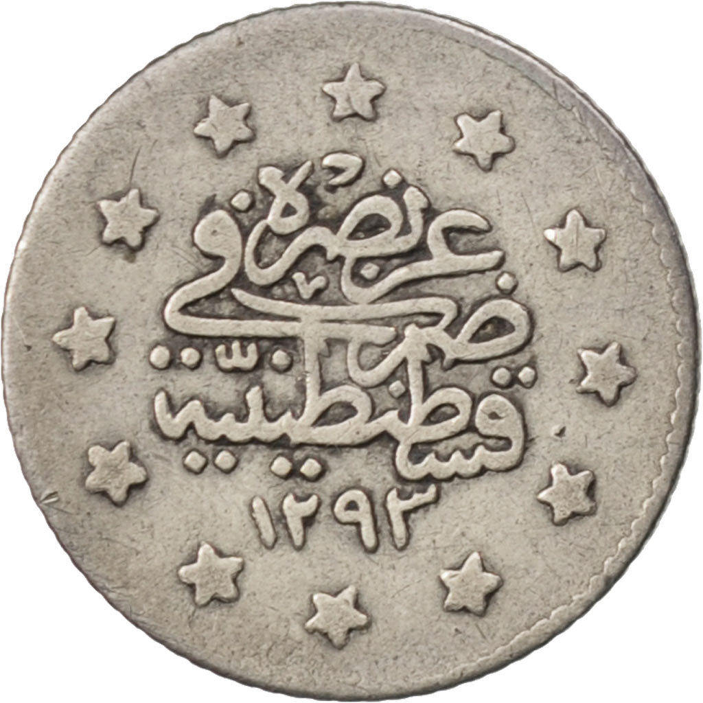 TURKEY, Kurush, 1902, Qustantiniyah, KM #735, VF(30-35), Silver, 1.12