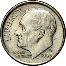 Moneta, Stati Uniti, Roosevelt Dime, Dime, 1993, U.S. Mint, Denver, SPL-, Rame