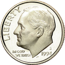 Coin, United States, Roosevelt Dime, Dime, 1994, U.S. Mint, San Francisco
