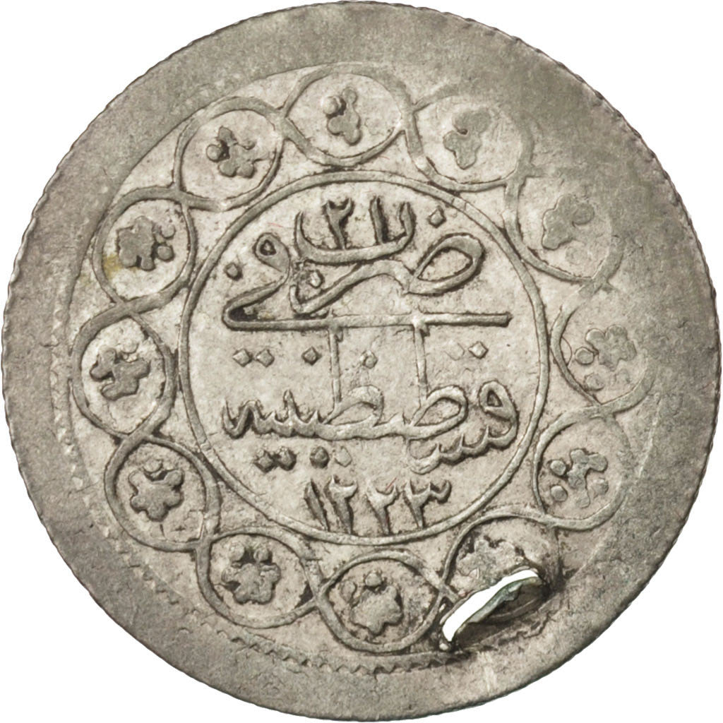 TURKEY, Kurush, 1829, Qustantiniyah, KM #584, VF(20-25), Silver, 1.45