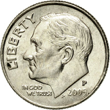 Monnaie, États-Unis, Roosevelt Dime, Dime, 2005, U.S. Mint, Philadelphie, SUP