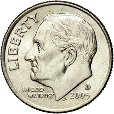 Monnaie, États-Unis, Roosevelt Dime, Dime, 2005, U.S. Mint, Denver, SUP