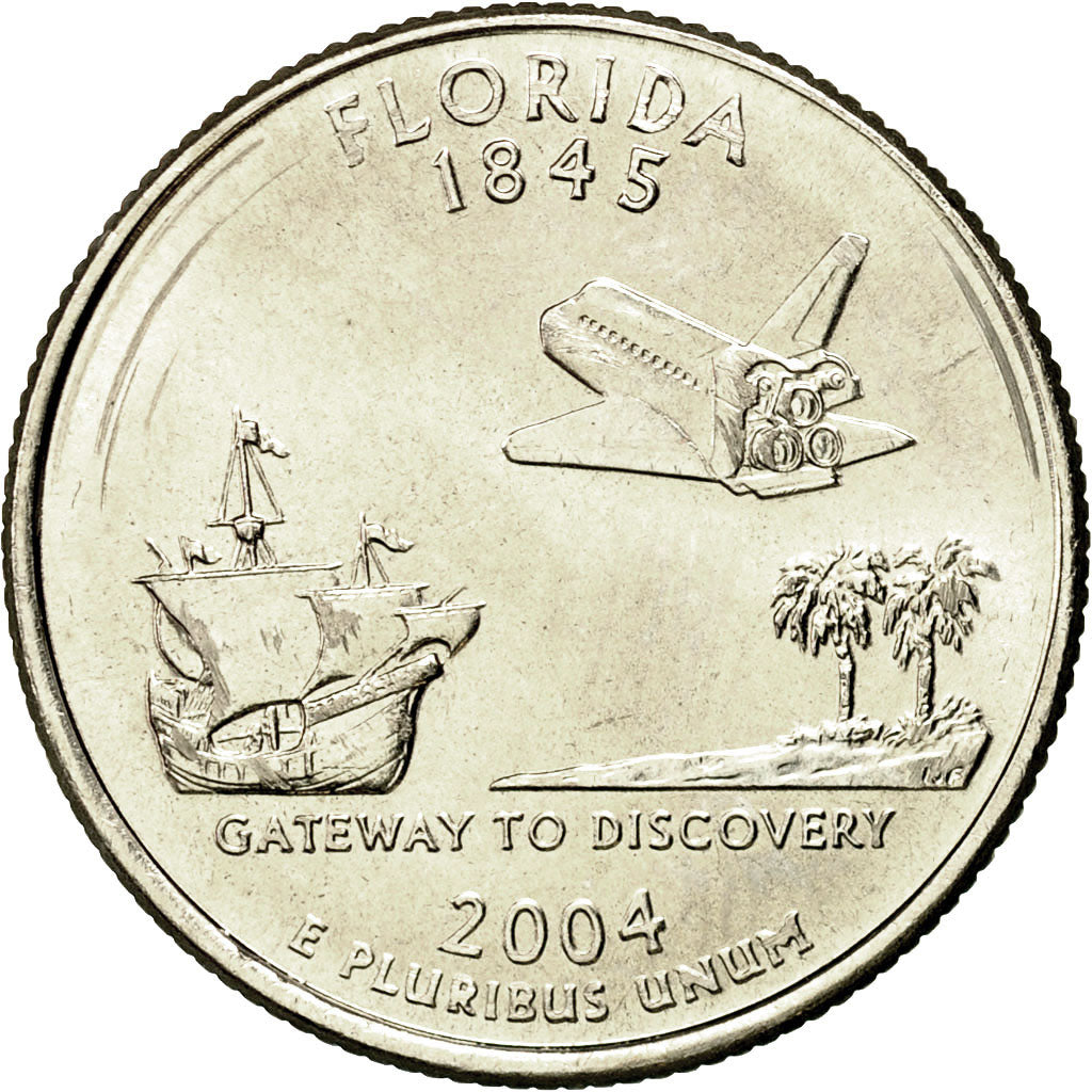 Coin, United States, Quarter, 2004, U.S. Mint, Denver, MS(60-62), Copper-Nickel