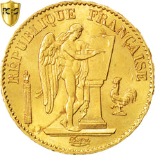 France, Génie, 20 Francs, 1875, Gold, KM:825, PCGS MS64