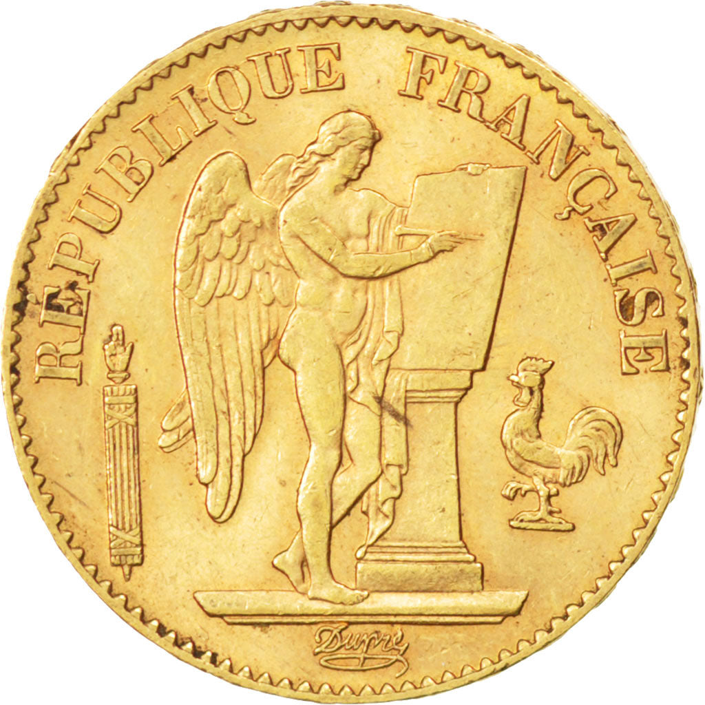 FRANCE, Génie, 20 Francs, 1893, Paris, KM #825, MS(60-62), Gold, Gadoury #1063, 