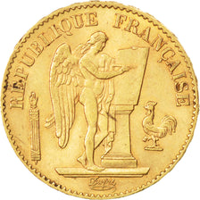 FRANCE, Génie, 20 Francs, 1893, Paris, KM #825, MS(60-62), Gold, Gadoury #1063, 
