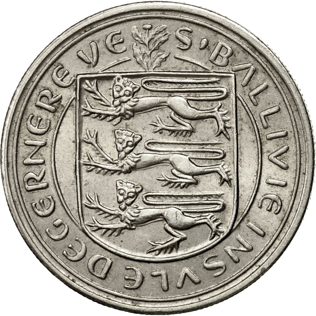 Moneta, Guernsey, Elizabeth II, 5 New Pence, 1968, Heaton, AU(50-53)