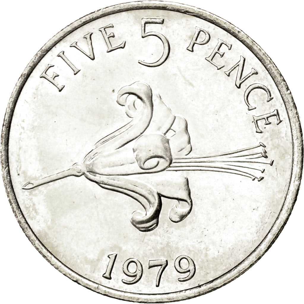 Monnaie, Guernsey, Elizabeth II, 5 Pence, 1979, Heaton, SUP, Copper-nickel