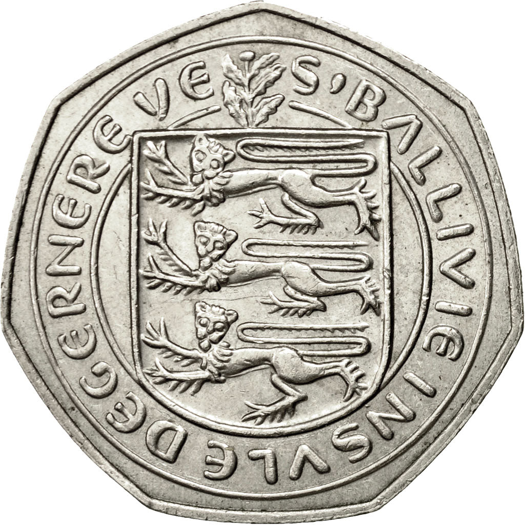 Coin, Guernsey, Elizabeth II, 50 New Pence, 1970, Heaton, AU(50-53)