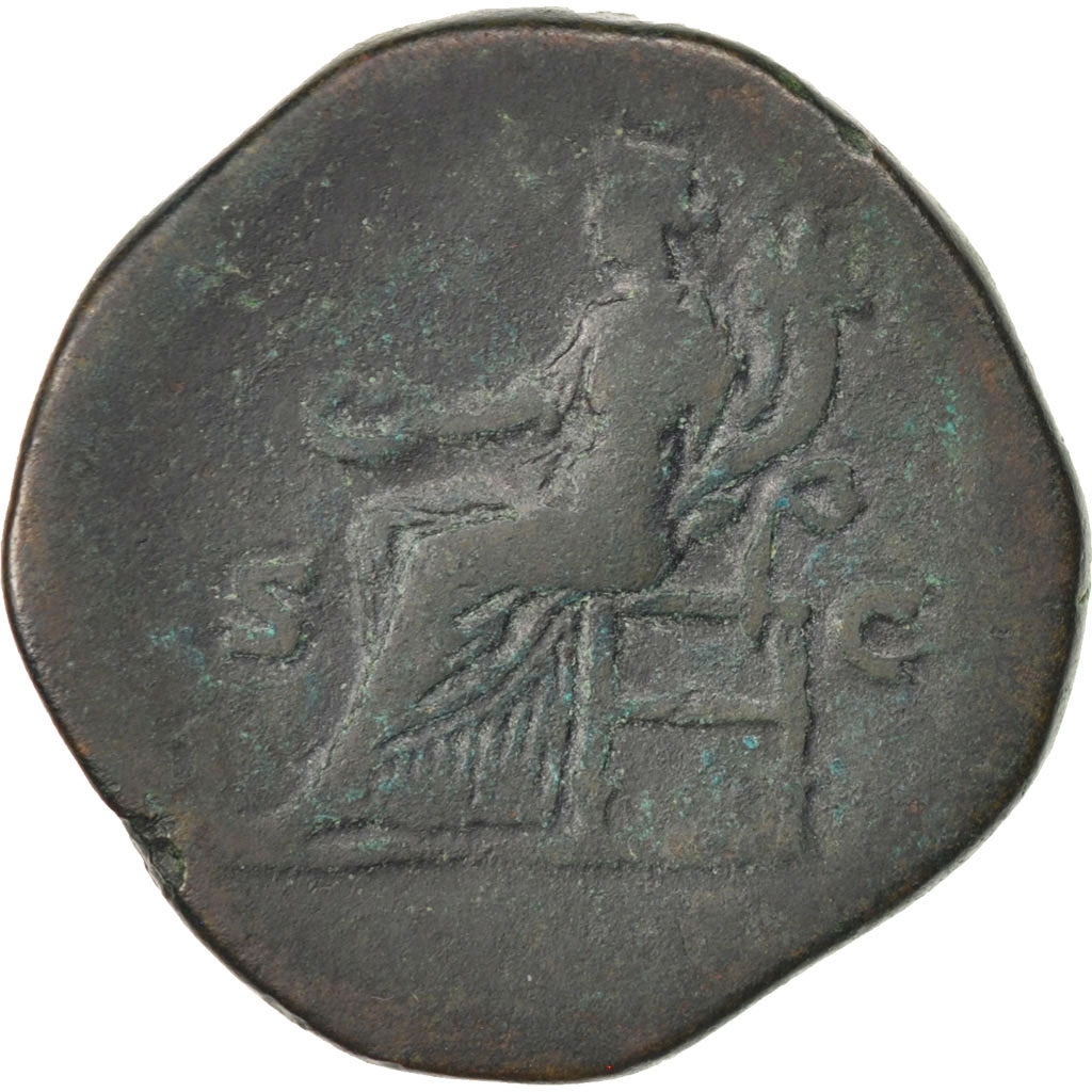 Crispina, Sestertius, F(12-15), Copper, RIC #665, 23.73