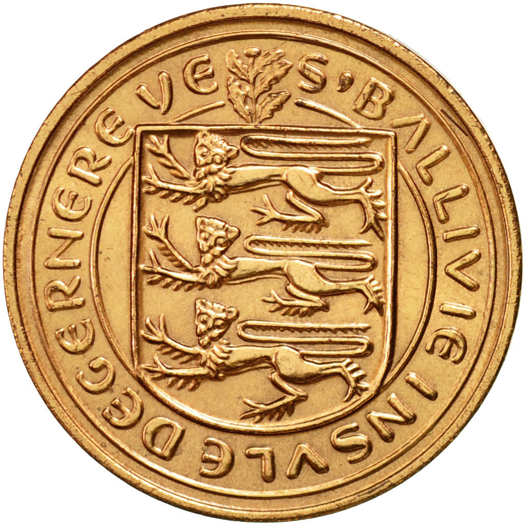 Coin, Guernsey, Elizabeth II, New Penny, 1971, Heaton, AU(55-58), Bronze, KM:21
