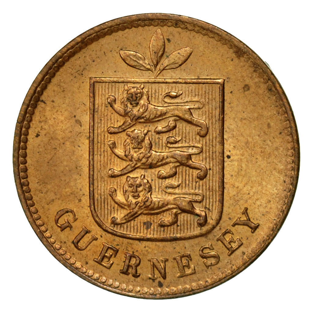 Coin, Guernsey, Double, 1903, Heaton, Birmingham, EF(40-45), Bronze, KM:10