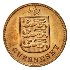 Moneda, Guernsey, Double, 1933, Heaton, Birmingham, MBC, Bronce, KM:11