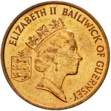 Coin, Guernsey, Elizabeth II, Penny, 1988, Heaton, AU(50-53), Bronze, KM:40