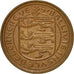 Moneta, Guernsey, Elizabeth II, 1/2 New Penny, 1971, Heaton, EF(40-45), Bronze