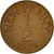 Moneta, Guernsey, Elizabeth II, 1/2 New Penny, 1971, Heaton, EF(40-45), Bronze