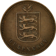 Coin, Guernsey, 4 Doubles, 1918, Heaton, VF(30-35), Bronze, KM:13