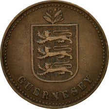 Monnaie, Guernsey, 4 Doubles, 1918, Heaton, TB+, Bronze, KM:13