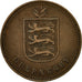 Coin, Guernsey, 4 Doubles, 1918, Heaton, VF(30-35), Bronze, KM:13
