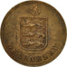 Coin, Guernsey, 2 Doubles, 1918, Heaton, Birmingham, EF(40-45), Bronze Plated