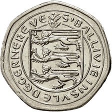 Coin, Guernsey, Elizabeth II, 20 Pence, 1983, Heaton, EF(40-45), Copper-nickel