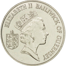 Coin, Guernsey, Elizabeth II, 2 Pounds, 1987, Heaton, MS(60-62), Copper-nickel
