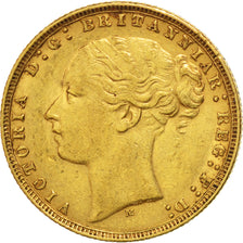 AUSTRALIA, Sovereign, 1876, Melbourne, KM #7, AU(50-53), Gold, 7.97