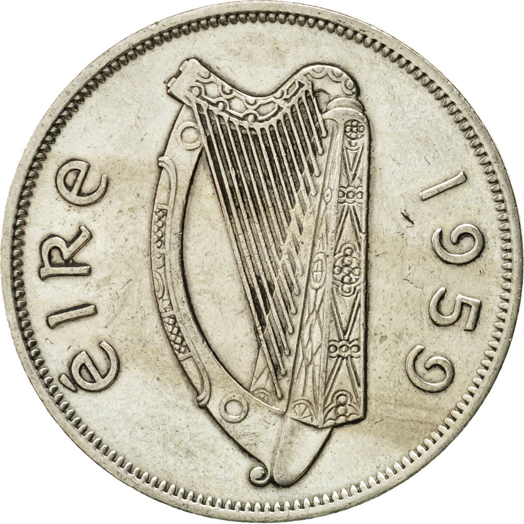 Coin, IRELAND REPUBLIC, 1/2 Crown, 1959, EF(40-45), Copper-nickel, KM:16a