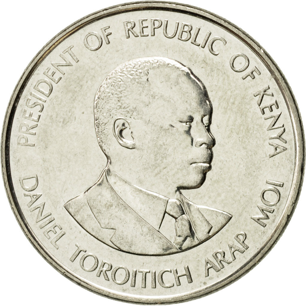 Coin, Kenya, Shilling, 1994, British Royal Mint, AU(50-53), Nickel plated steel