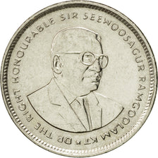 Coin, Mauritius, 20 Cents, 2005, AU(50-53), Nickel plated steel, KM:53