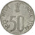 Moneda, INDIA-REPÚBLICA, 50 Paise, 1990, MBC, Acero inoxidable, KM:69