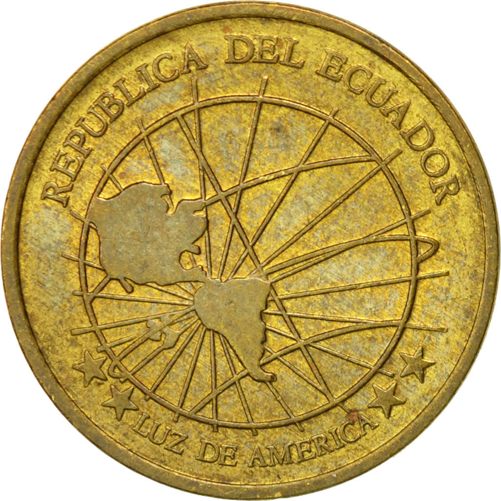Coin, Ecuador, Centavo, Un, 2000, EF(40-45), Brass, KM:104