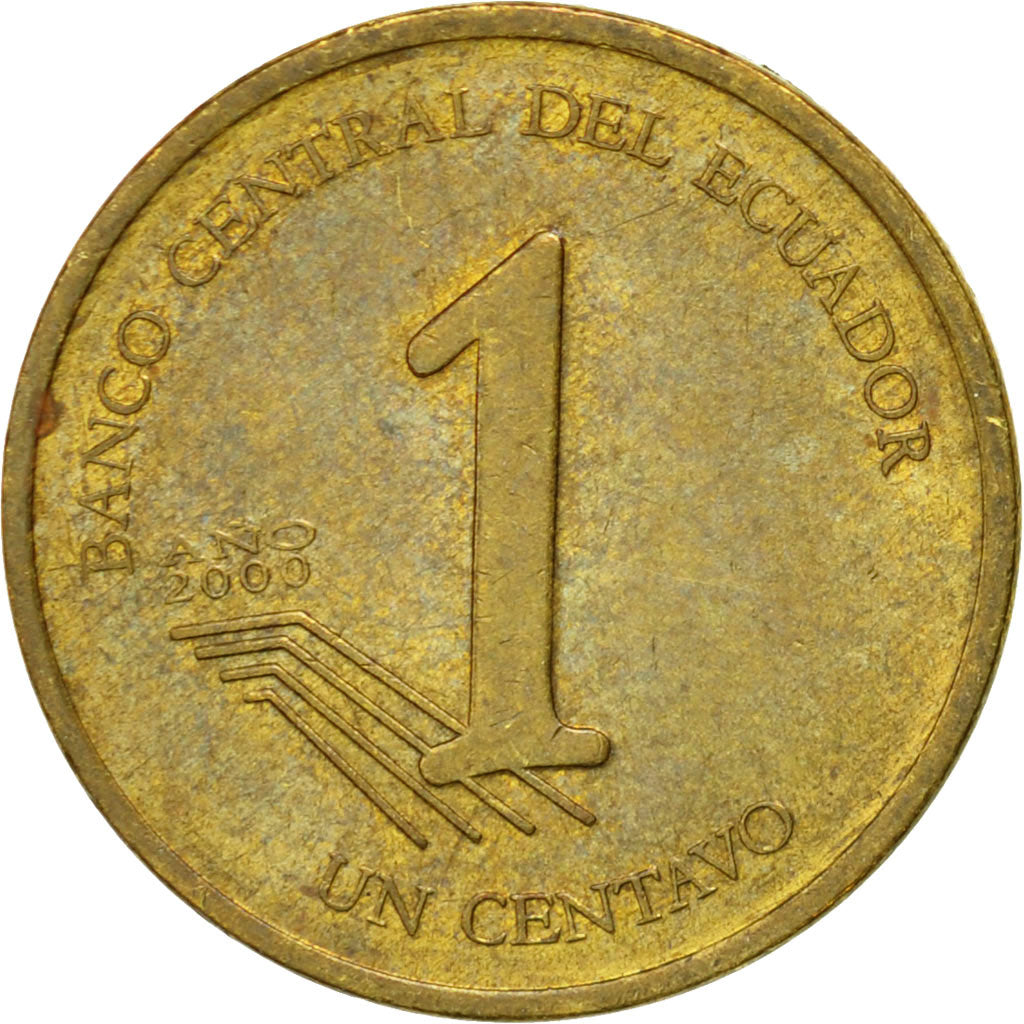 Coin, Ecuador, Centavo, Un, 2000, EF(40-45), Brass, KM:104