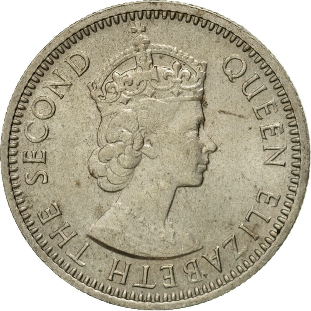 Coin, MALAYA & BRITISH BORNEO, 10 Cents, 1961, EF(40-45), Copper-nickel, KM:2