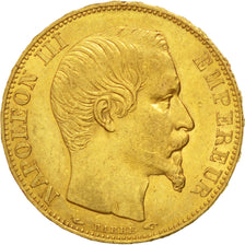 Second Empire, 20 Francs or Napoléon III tête nue 1855 A, KM 781.1