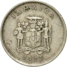 Moneda, Jamaica, Elizabeth II, 5 Cents, 1983, Franklin Mint, MBC, Cobre -