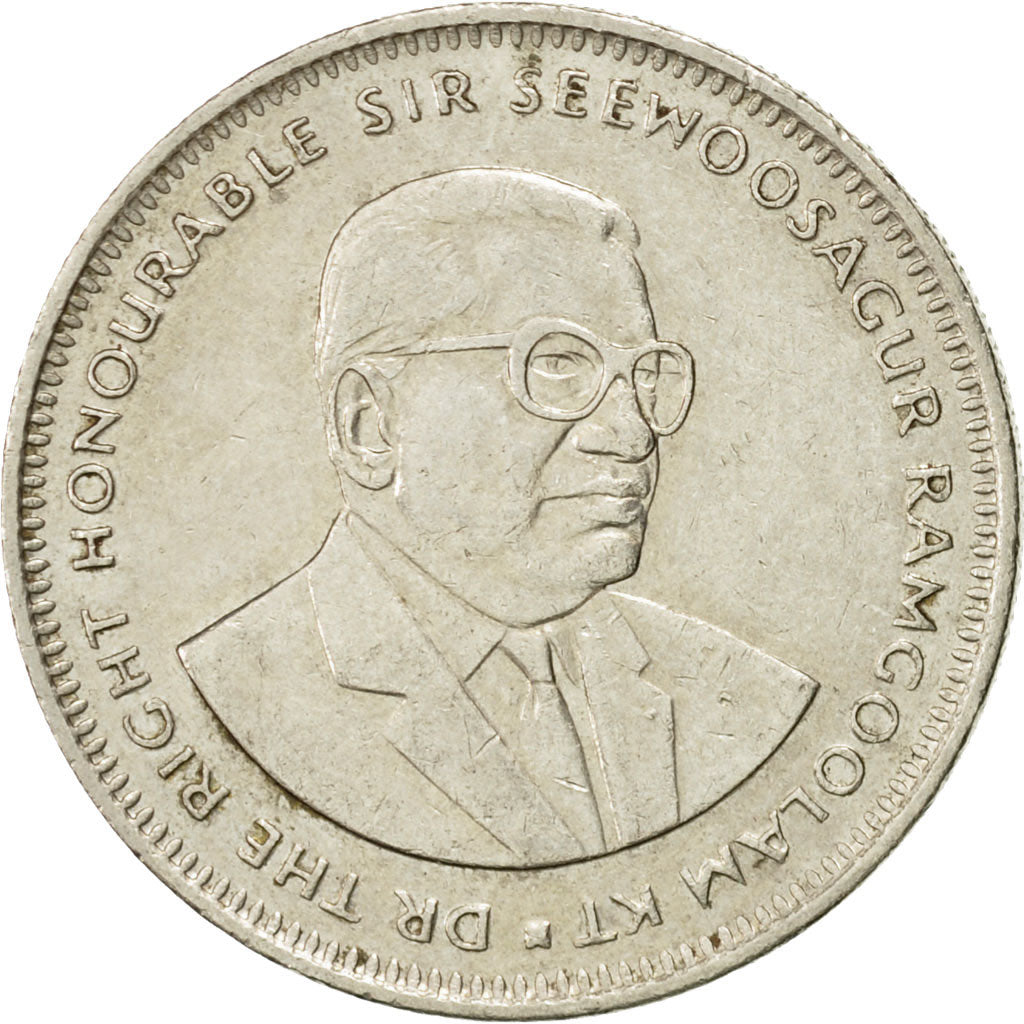 Moneta, Mauritius, Rupee, 1987, EF(40-45), Miedź-Nikiel, KM:55