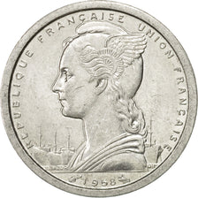 Coin, Madagascar, Franc, 1958, Paris, AU(55-58), Aluminum, KM:3