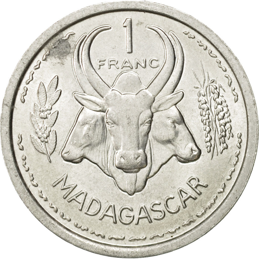 Coin, Madagascar, Franc, 1958, Paris, AU(55-58), Aluminum, KM:3