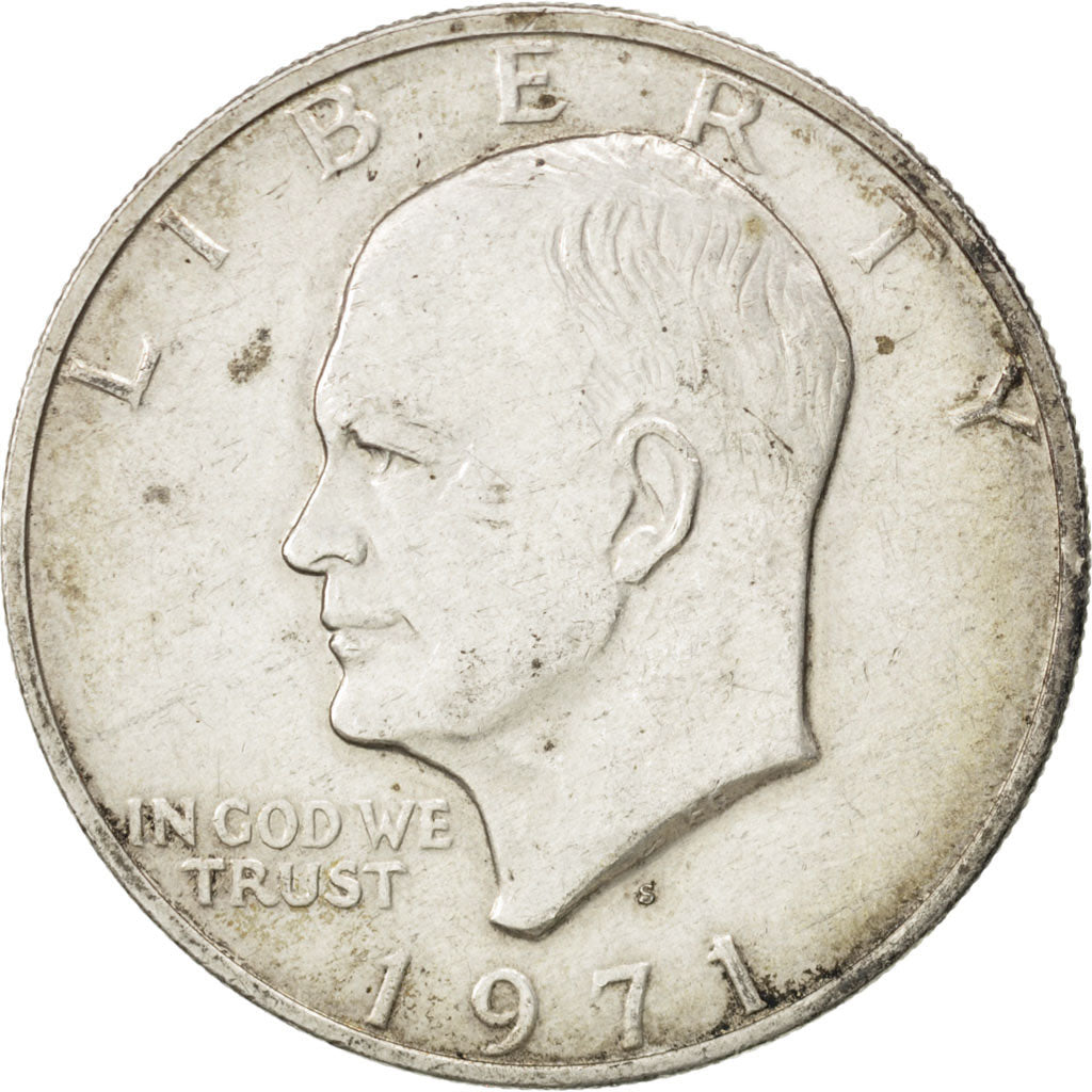 UNITED STATES, Eisenhower Dollar, Dollar, 1971, U.S. Mint, KM #203a, EF(40-45),.