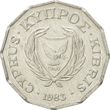 Coin, Cyprus, Half Cent, 1983, AU(50-53), Aluminum, KM:52